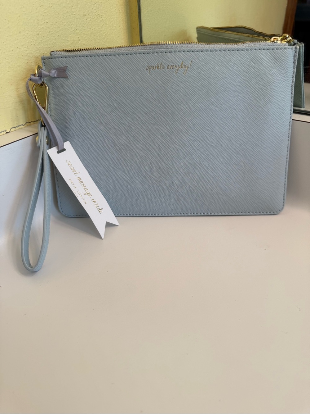 Katie Loxton Sparkle Everyday Light Blue Wristlet Clutch